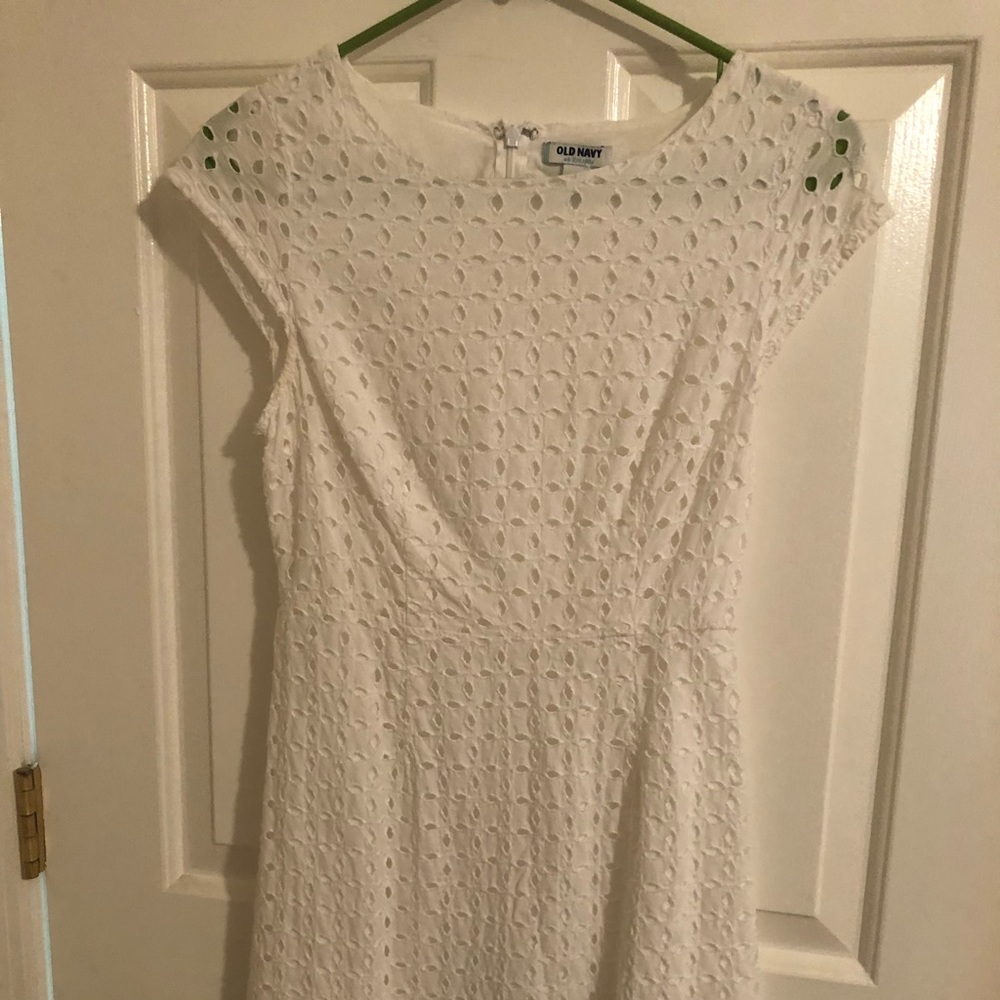 White eyelet dress